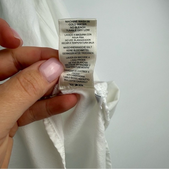 Cloth & Stone for Anthropologie Women’s Small White Tencel Button-Down Shirt - Picture 6 of 8